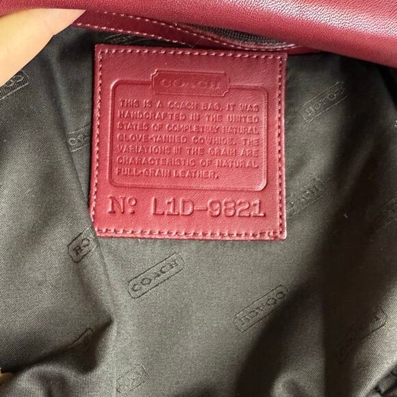 Vintage COACH y2k Legacy Red Glove Tanned Leather Flap BAG Crossbody Purse 9821 - Picture 9 of 11